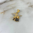 Dije San Miguel Arcángel 4.5gr / 3cm / Circones Blancos Tres Oros