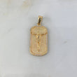 Dije Placa Rectangular Cristo 7.55gr / 4cm / Circones Blancos Oro Amarillo