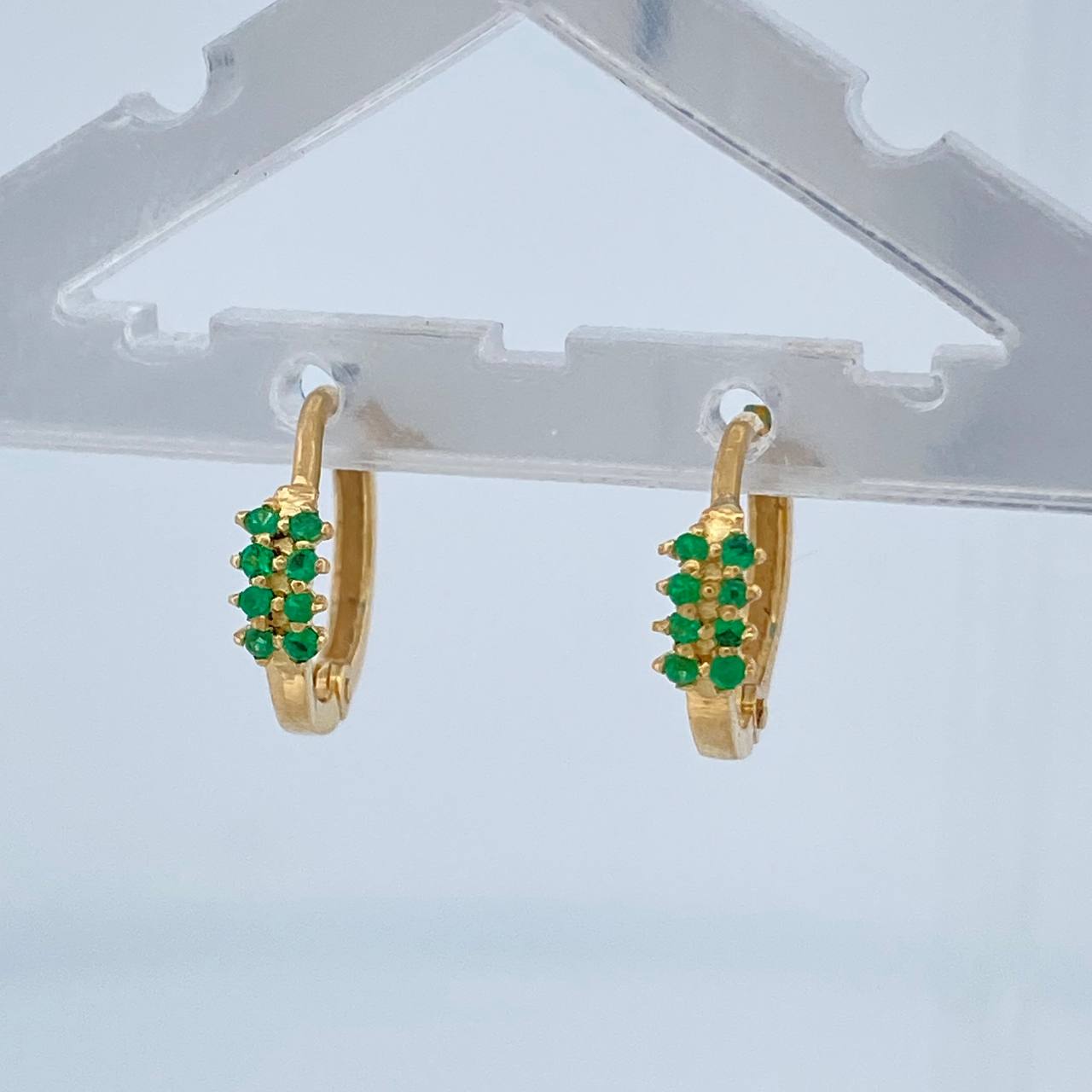 Candongas Doble Carril 1.55gr / 1.2cm / Oro Amarillo 18K %