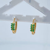 Candongas Doble Carril 1.55gr / 1.2cm / Oro Amarillo 18K %