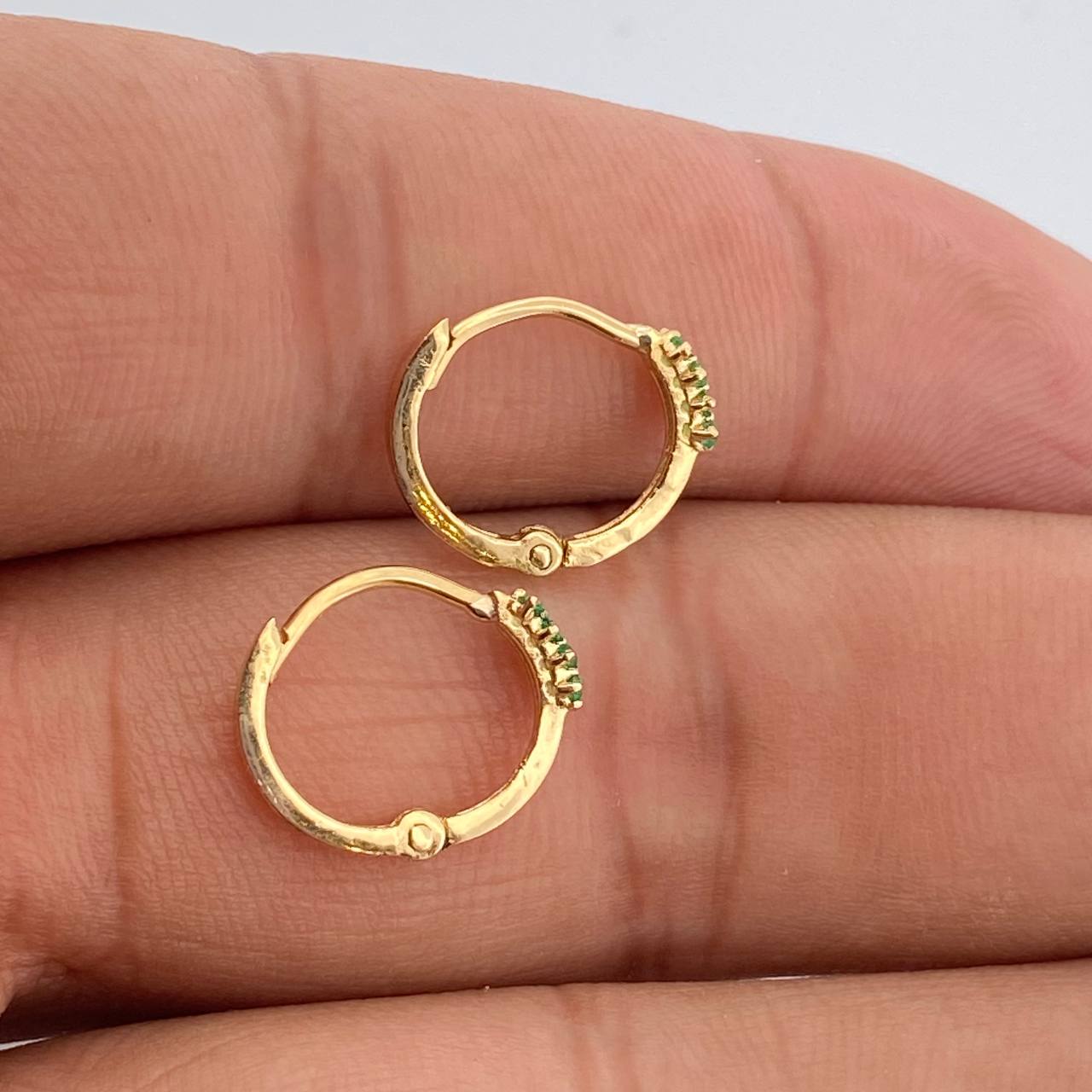 Candongas Doble Carril 1.55gr / 1.2cm / Oro Amarillo 18K %