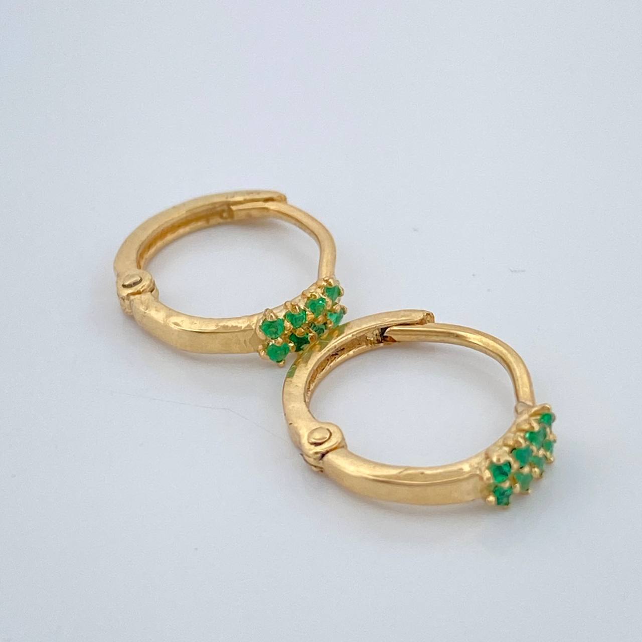 Candongas Doble Carril 1.55gr / 1.2cm / Oro Amarillo 18K %