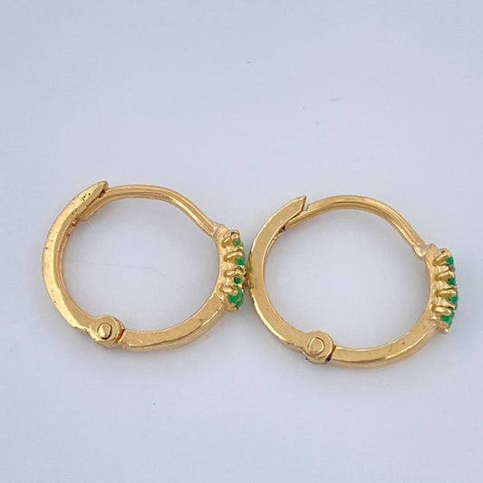 Candongas Doble Carril 1.55gr / 1.2cm / Oro Amarillo 18K %