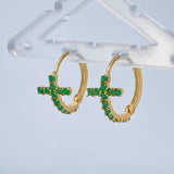 Candongas Cruz 2.25gr / 1.5cm / Oro Amarillo 18K %