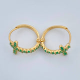 Candongas Cruz 2.25gr / 1.5cm / Oro Amarillo 18K %