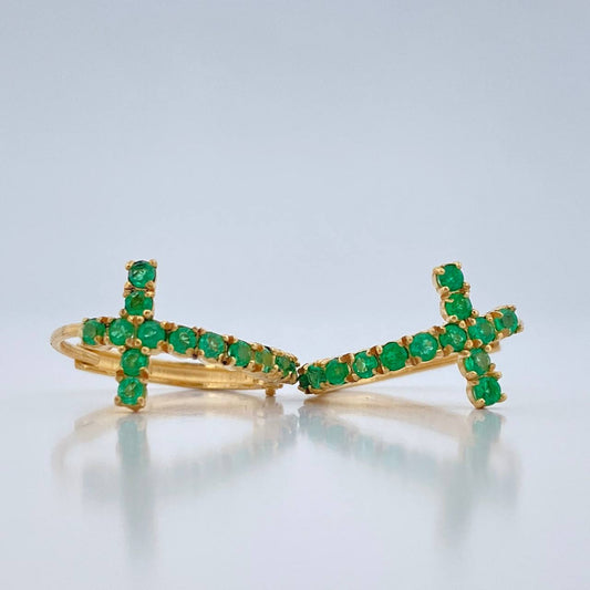 Candongas Cruz 2.25gr / 1.5cm / Oro Amarillo 18K %