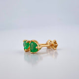 Topos Corazon XL Esmeraldas 1.4gr / 5.3mm Oro Amarillo 18K %