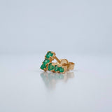 Topos Trio Esmeraldas 1.2gr / 7.4mm Oro Amarillo 18K %