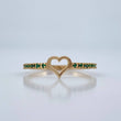 Anillo Corazon Esmeraldas 1.25gr / T7 3/4 / Oro Amarillo 18K %