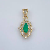 Dije Marquiz Esmeraldas 0.75gr / 2cm / Oro Amarillo 18K %