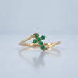 Anillo Cruz Eco Esmeraldas 1gr / T6 3/4 / Oro Amarillo 18K %