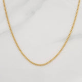 Cadena Mini Cubana 1.95g / 60cm / 1.4mm Oro Amarillo 18K