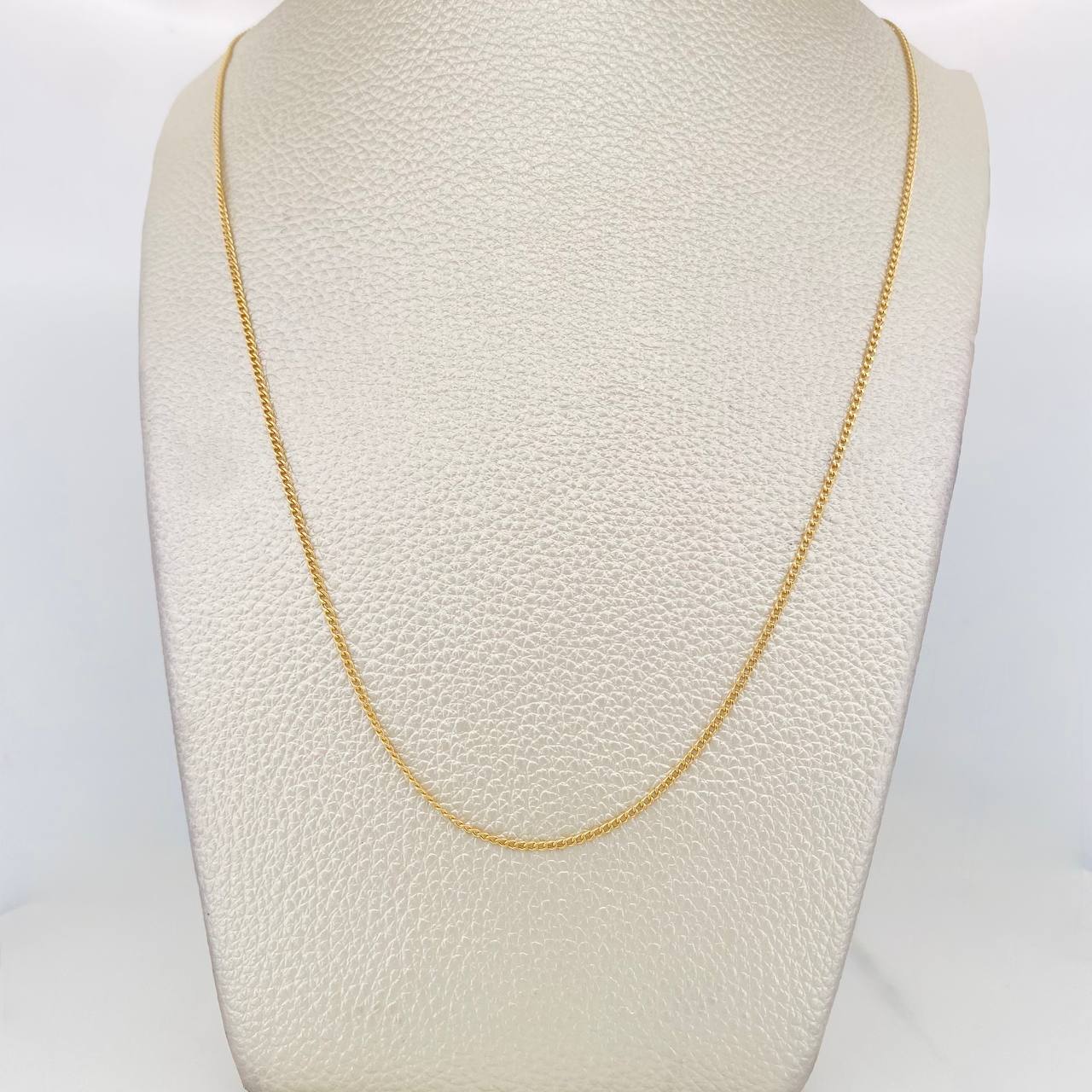 Cadena Mini Cubana 1.95g / 60cm / 1.4mm Oro Amarillo 18K