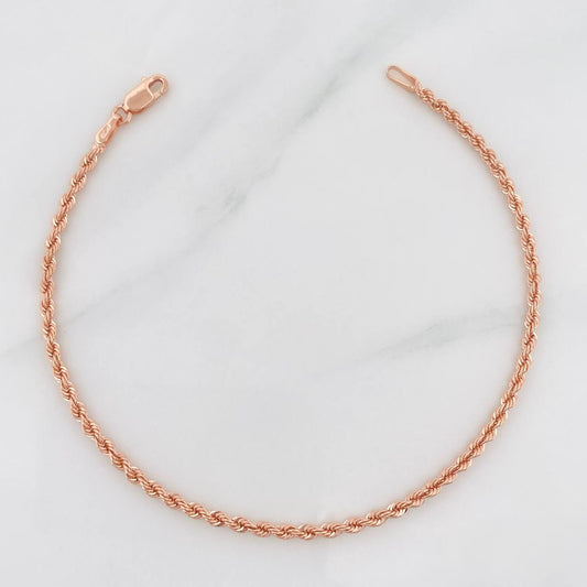 Pulso Lazo 1.55g / 19.3cm / 1.2mm Oro Rosa 18K