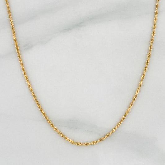 Cadena Lazo 1.1g / 60cm / 1.15mm Oro Amarillo 18K