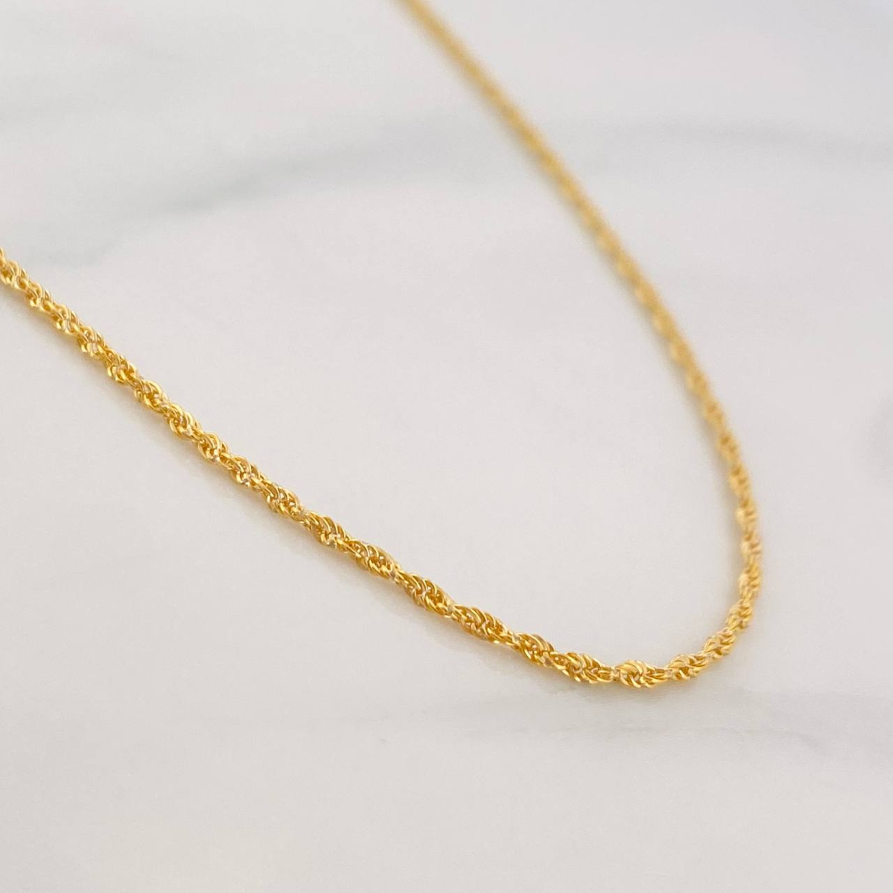 Cadena Lazo 1.1g / 60cm / 1.15mm Oro Amarillo 18K