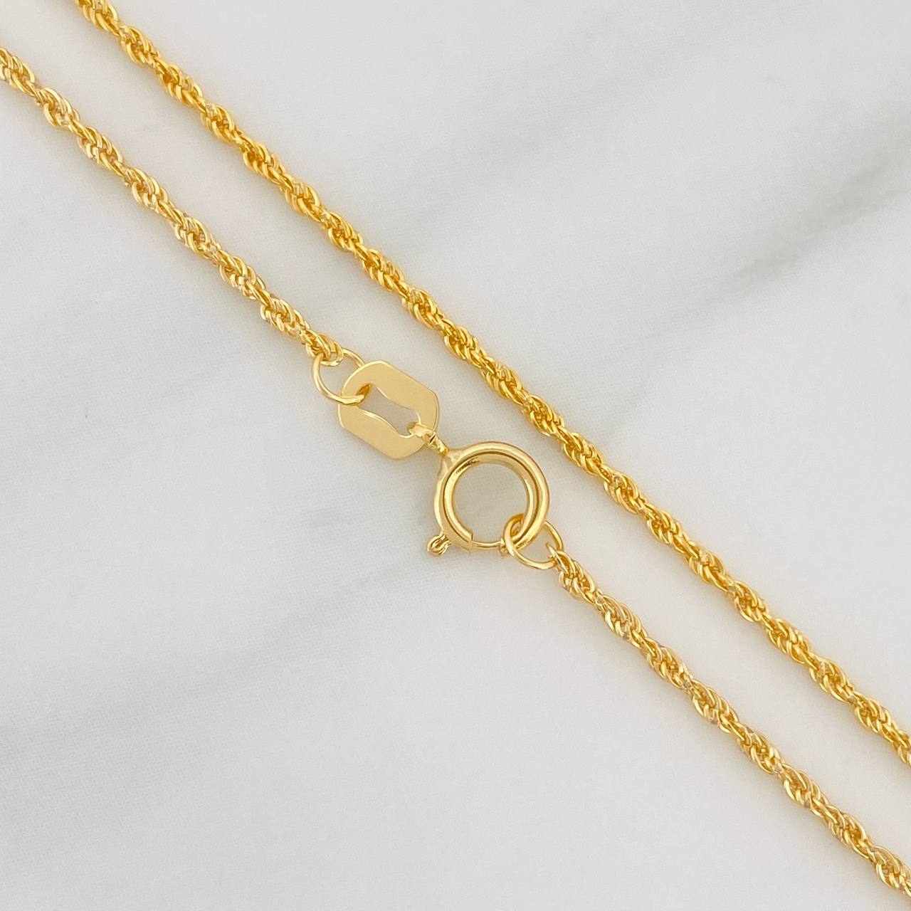 Cadena Lazo 1.1g / 60cm / 1.15mm Oro Amarillo 18K