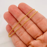 Cadena Lazo 1.1g / 60cm / 1.15mm Oro Amarillo 18K
