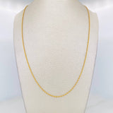 Cadena Lazo 1.1g / 60cm / 1.15mm Oro Amarillo 18K