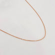 Cadena Veneciana 1g / 50cm / 0.6mm Oro Rosa 18K