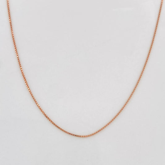 Cadena Veneciana 1g / 50cm / 1.35mm Oro Rosa 18K