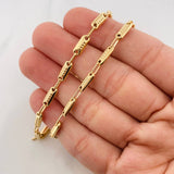 Cadena Rustica Cilindro 14.65g / 65cm / 3.95mm Oro Amarillo 18K