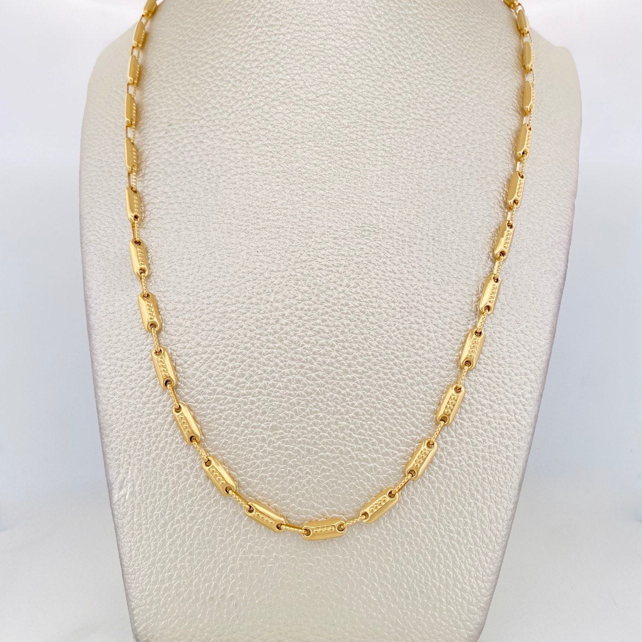 Cadena Rustica Cilindro 14.65g / 65cm / 3.95mm Oro Amarillo 18K