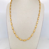 Cadena Rustica Cilindro 14.65g / 65cm / 3.95mm Oro Amarillo 18K