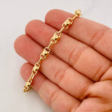 Pulso Rustico Burbuja 4.6g / 19cm / 4.6mm Oro Amarillo 18K