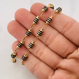 Cadena Rustica Barril 13.7g / 65cm / 4.2mm Oro Amarillo 18K