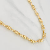 Cadena Rustica Burbuja 14.85g / 60cm / 4.6mm Oro Amarillo 18K