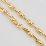 Cadena Rustica Burbuja 14.85g / 60cm / 4.6mm Oro Amarillo 18K