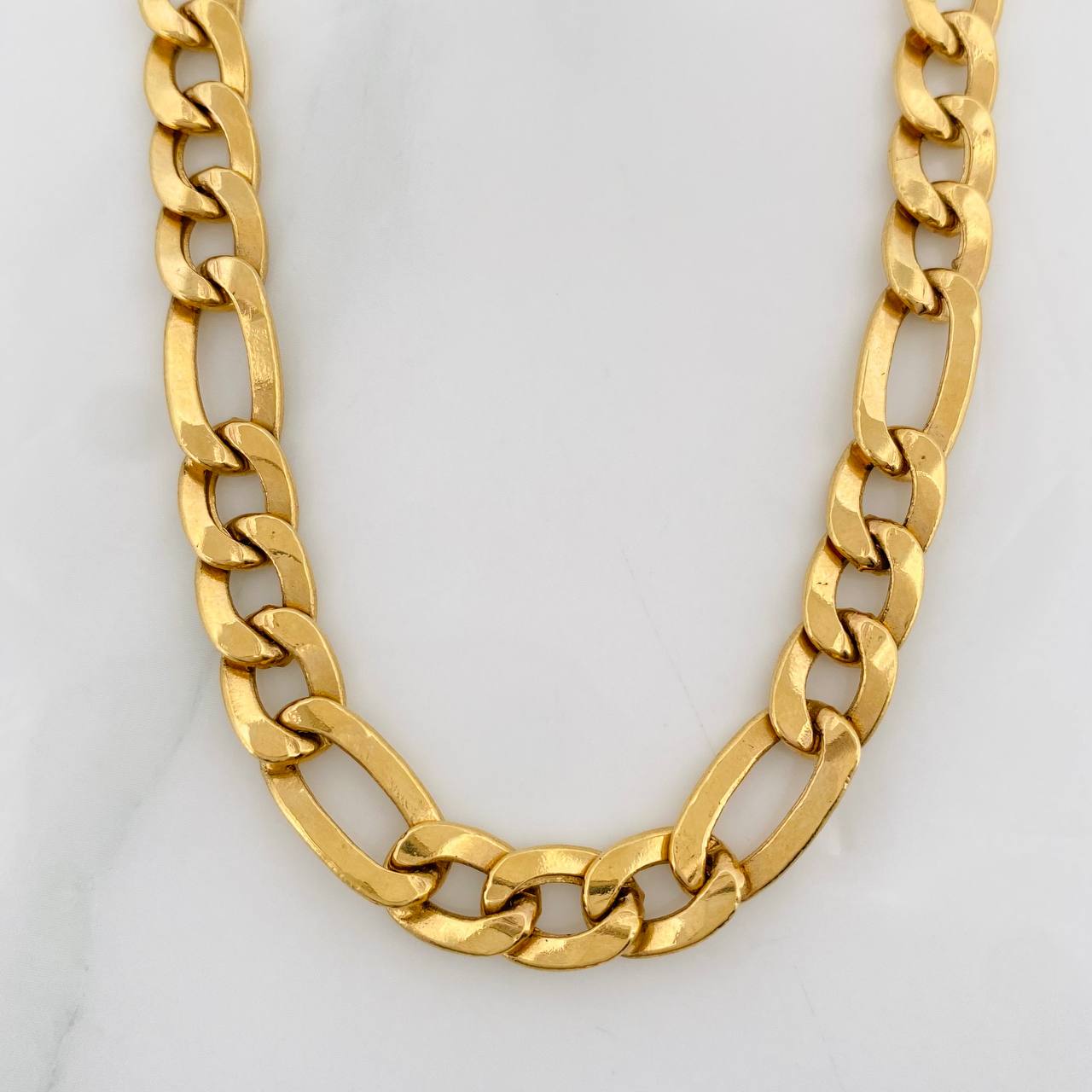 Cadena Figaro 38.3g / 70cm / 8.14mm Oro Amarillo 18K