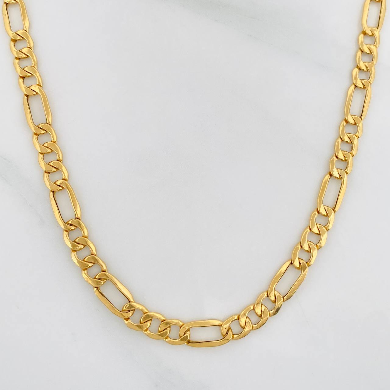 Cadena Figaro 10.35g / 60cm / 4.92mm Oro Amarillo 18K