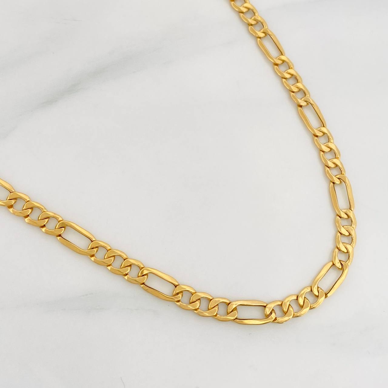 Cadena Figaro 9.05g / 60cm / 3.37mm Oro Amarillo 18K