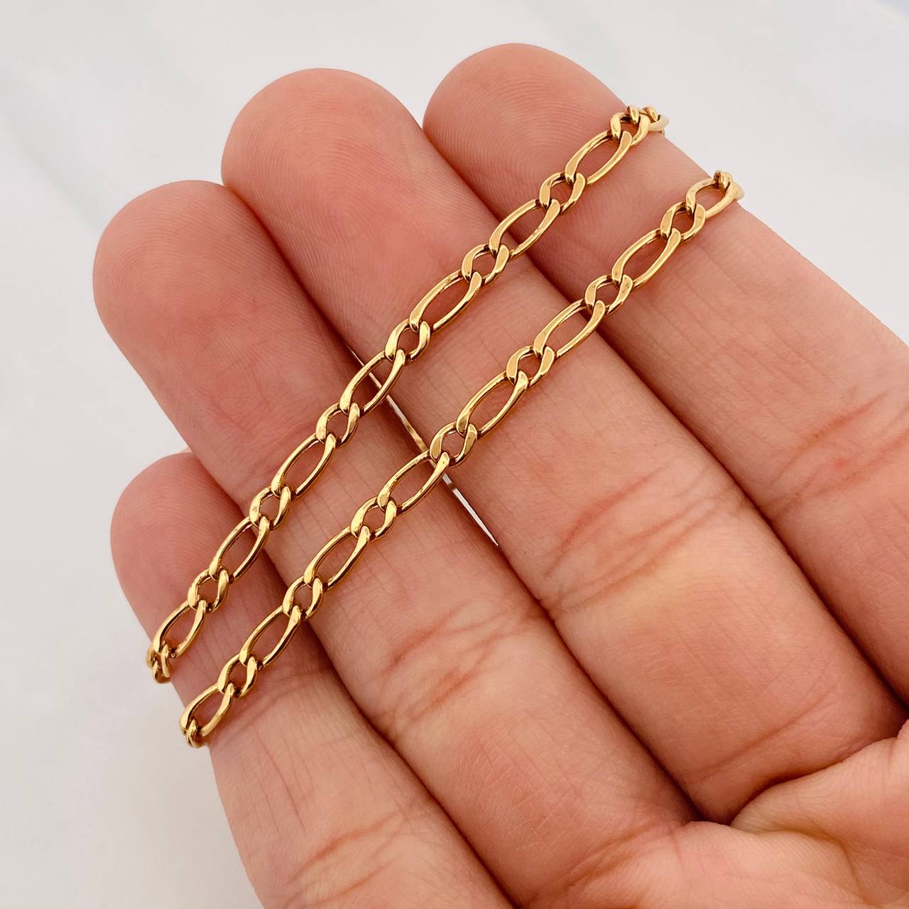 Cadena Figaro 5.95g / 65cm / 3.18mm Oro Amarillo 18K