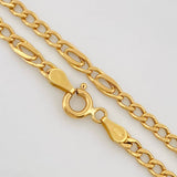 Cadena Figaro 7.4g / 60cm / 3.29mm Oro Amarillo 18K