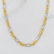 Cadena Figaro 6.3g / 65cm / 3.2mm Dos Oros Amarillo Blanco 18K