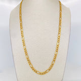 Cadena Figaro 9.05g / 60cm / 3.37mm Oro Amarillo 18K