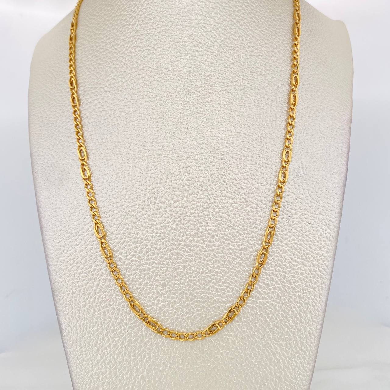 Cadena Figaro 7.4g / 60cm / 3.29mm Oro Amarillo 18K
