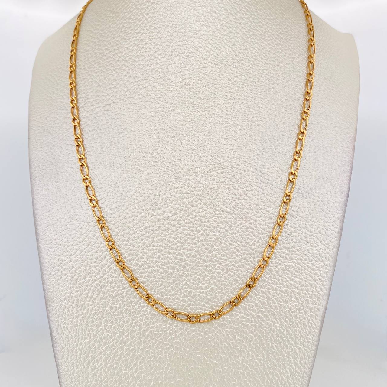 Cadena Figaro 5.95g / 65cm / 3.18mm Oro Amarillo 18K