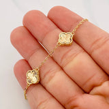 Pulso Modulable Aro Seguido Trebol 4.70g / 19cm - 16cm / 1.16mm Oro Amarillo 18K