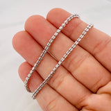 Cadena Ice 12.4g / 60cm / 2.52mm Oro Blanco 18K