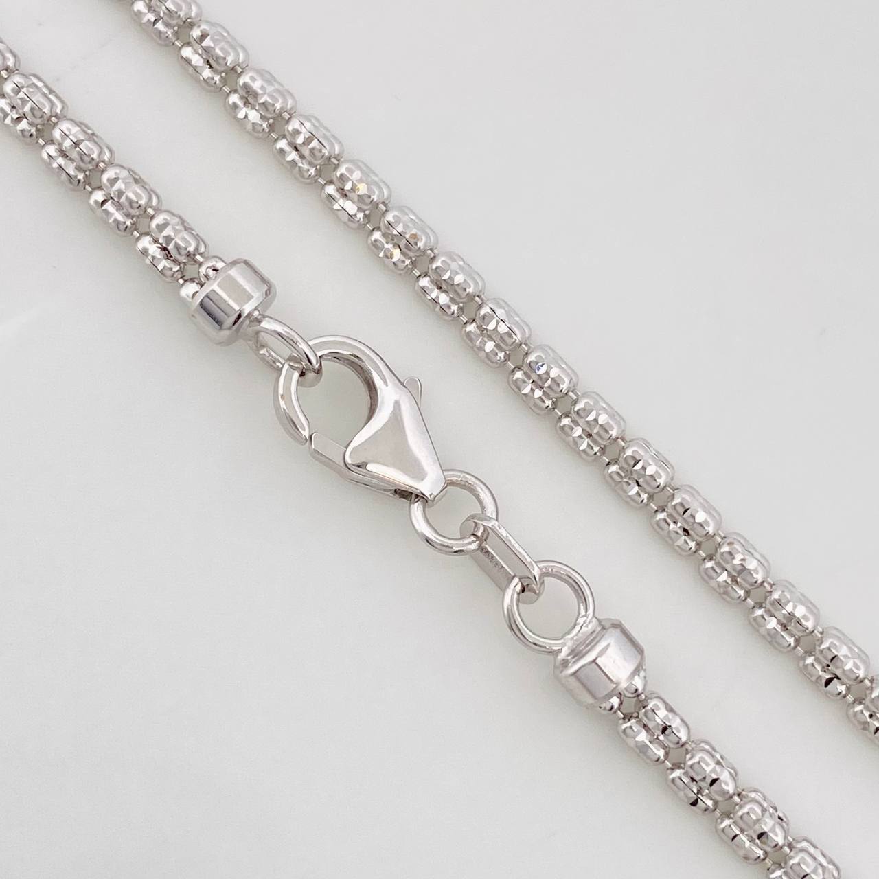 Cadena Ice 12.4g / 60cm / 2.52mm Oro Blanco 18K