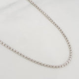 Cadena Ice 12.4g / 60cm / 2.52mm Oro Blanco 18K