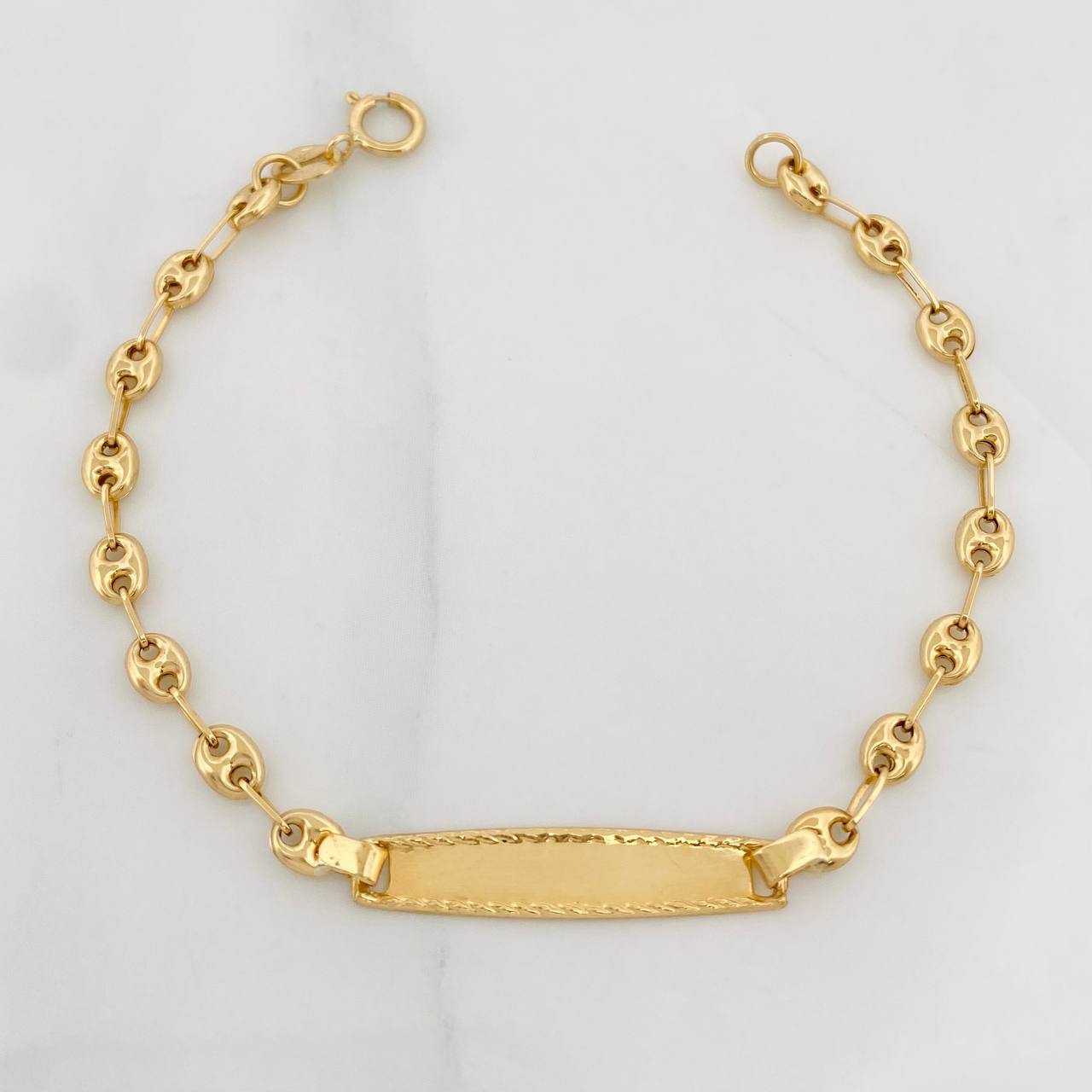Pulso GC Placa Rectangular Ovalada Trenzada 1.85g / 15cm / 1.8mm Oro Amarillo 18K