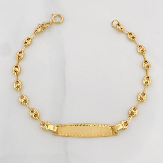 Pulso GC Placa Rectangular Ovalada Trenzada 1.85g / 15cm / 1.8mm Oro Amarillo 18K