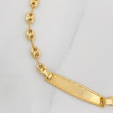 Pulso GC Placa Rectangular Ovalada Trenzada 1.85g / 15cm / 1.8mm Oro Amarillo 18K
