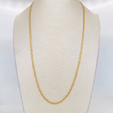 Cadena Cubana 4.15g / 60cm / 3.15mm Oro Amarillo 18K