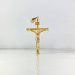 Dije Cruz Cristo 3gr / 5.8cm / Baston Liso Oro Amarillo